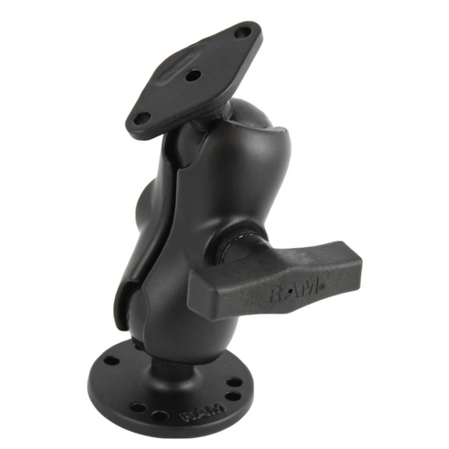 RAM Double Ball Mount with Diamond Plate Adapter - Short