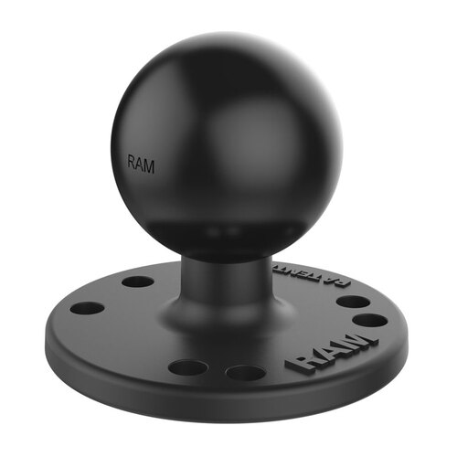 RAM 2.5" Round Plate with C size 1.5" Rubber Ball